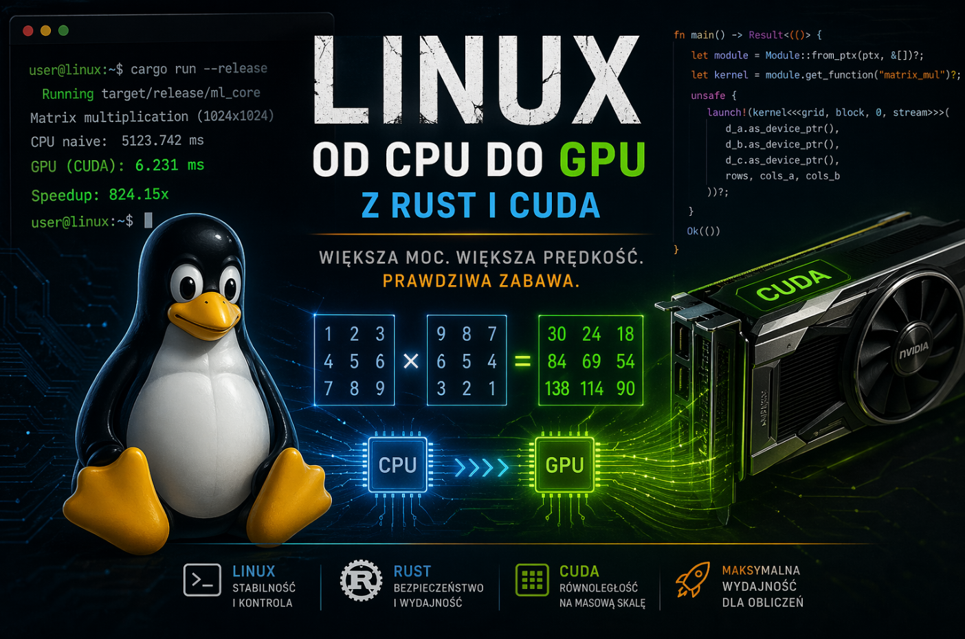 Przyspieszanie obliczeń: od CPU do GPU z użyciem języka RUST i CUDA w ...